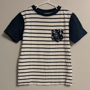 Lands' End Boys Cotton Nautical Pocket Tee Shirt Tshirt - Size Medium (5/6)